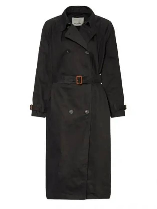 Edenna Trench Coat Black - ISABEL MARANT - BALAAN 2