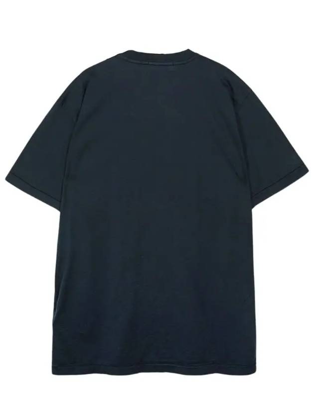 Logo Patch Short Sleeve T-Shirt Navy - STONE ISLAND - BALAAN 5