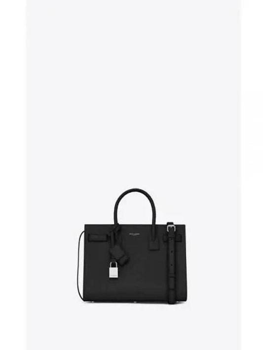 Sac De Jour Crocodile Tote Bag Black - SAINT LAURENT - BALAAN 2