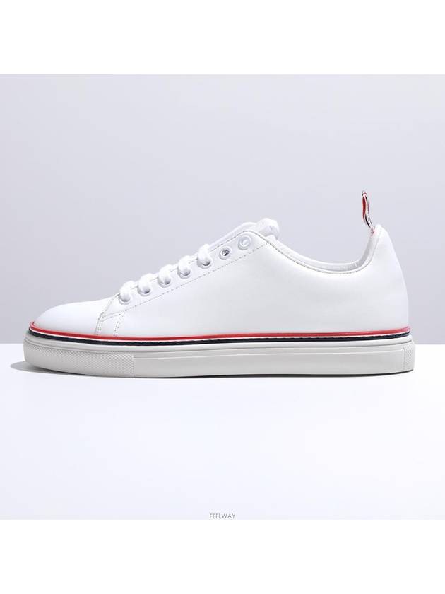 Women's Tennis Striped Low Top Sneakers White - THOM BROWNE - BALAAN 6