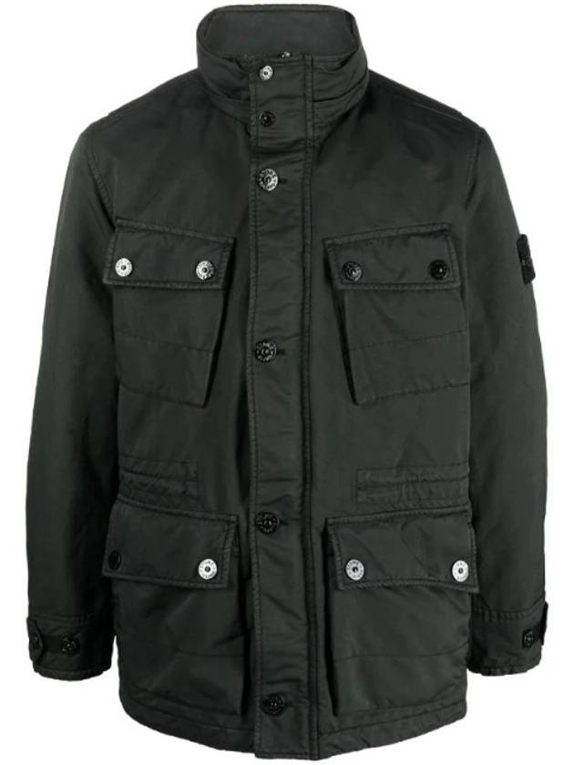 Men's Logo Patch Jacket Charcoal - STONE ISLAND - BALAAN 1