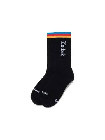 KODAK Apparel Rainbow Jacquard Wool Socks BLACK - KODO - BALAAN 1