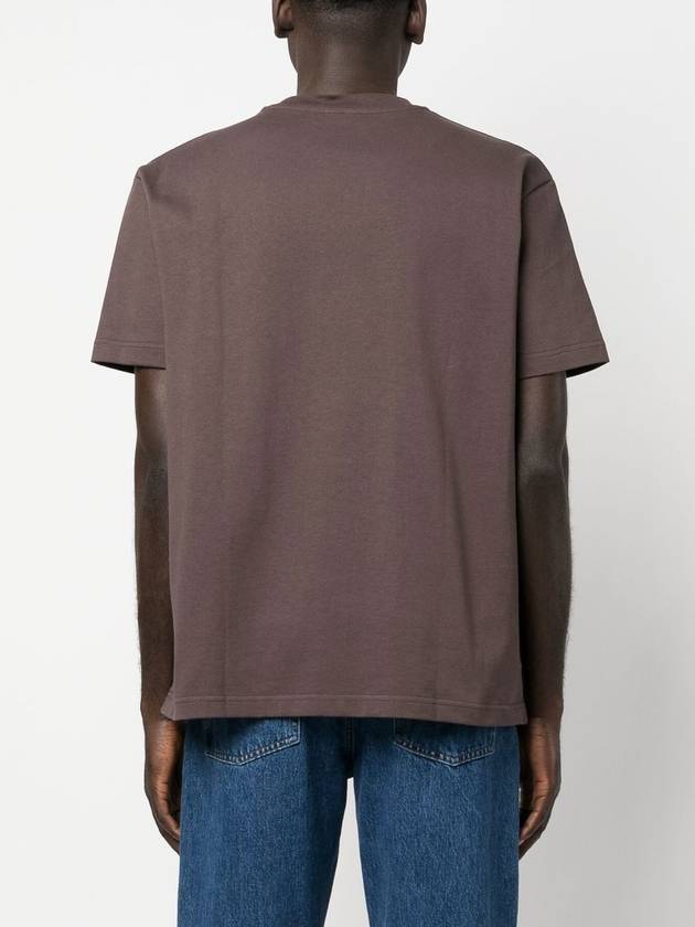 Maraca Logo Print Cotton Short Sleeve T-Shirt Brown - JACQUEMUS - BALAAN 5