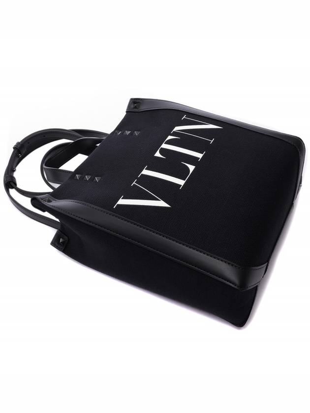 VLTN Eco Lab Small Tote Bag Black - VALENTINO - BALAAN 6