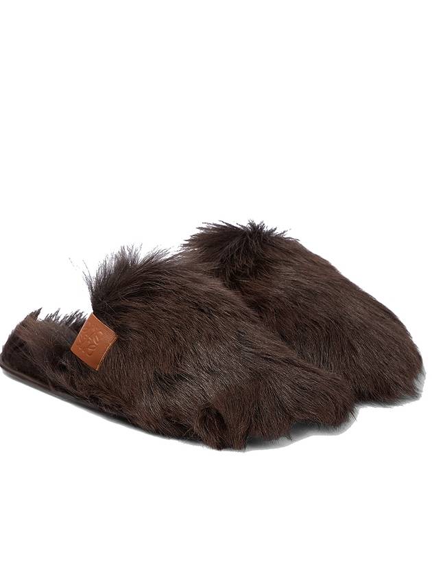 Women's Logo Fur Mule L814291X09 - LOEWE - BALAAN 1