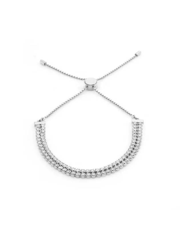 Matrix Tennis Round Cut Rhodium Plated Bracelet Silver - SWAROVSKI - BALAAN 3