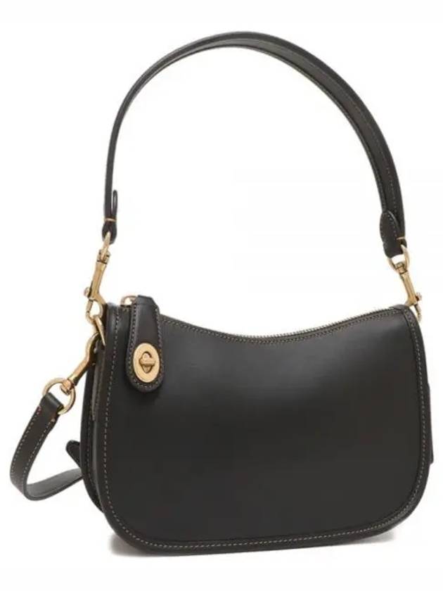 Swinger Leather Shoulder Bag Black - COACH - BALAAN 2