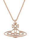 Thin Lines Flat ORB Necklace Pink Gold - VIVIENNE WESTWOOD - BALAAN 2