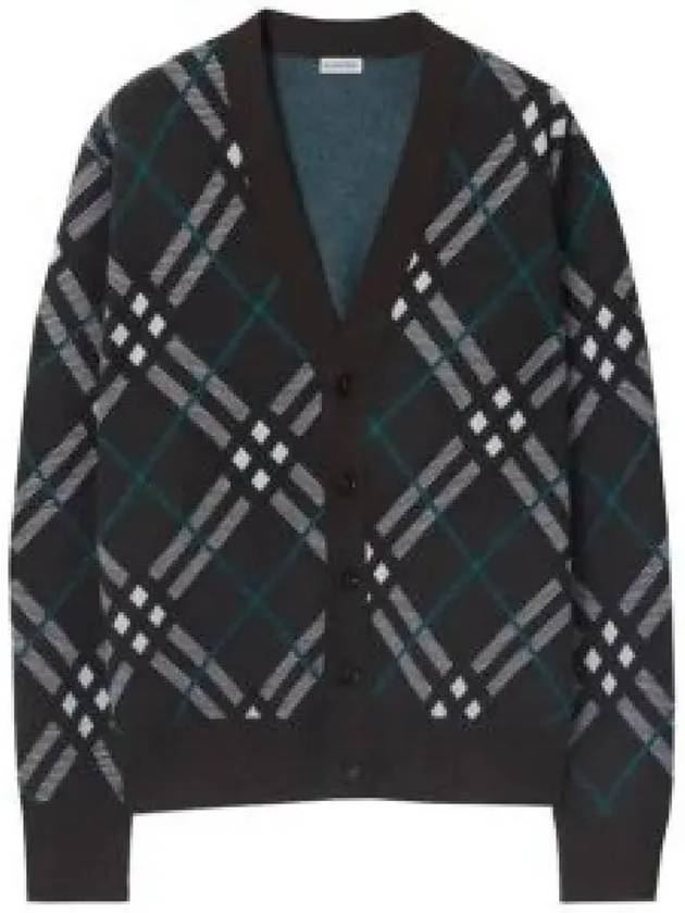 Checked wool mohair blend cardigan snug - BURBERRY - BALAAN 2