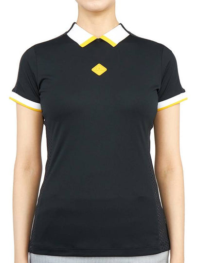 Women's KOURTNEY Polo Short Sleeve T-Shirt Black - J.LINDEBERG - BALAAN 2