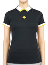 Women's KOURTNEY Polo Short Sleeve T-Shirt Black - J.LINDEBERG - BALAAN 1