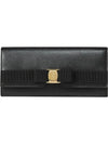 Vara Bow Continental Long Wallet Black - SALVATORE FERRAGAMO - BALAAN 2