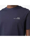 Men's Item Logo Cotton Short Sleeve T-Shirt Navy - A.P.C. - BALAAN 6