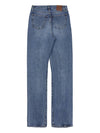 Women's Twisted Seam Denim Straight Jeans Blue - TOTEME - BALAAN 3