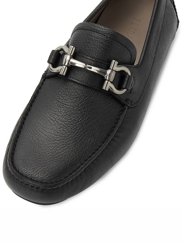 Gancini Ornament Driving Shoes Black - SALVATORE FERRAGAMO - BALAAN 8