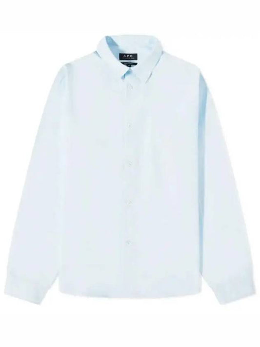 Casual Poplin Long Sleeve Shirt Light Blue - A.P.C. - BALAAN 2