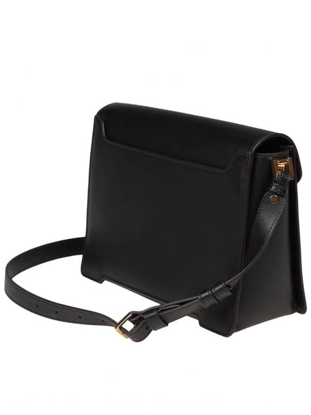 Trunkaroo Medium Leather Shoulder Bag Black - MARNI - BALAAN 4