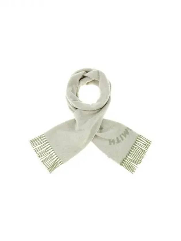 PS Happy Logo Wool Scarf Green 271896 - PAUL SMITH - BALAAN 1