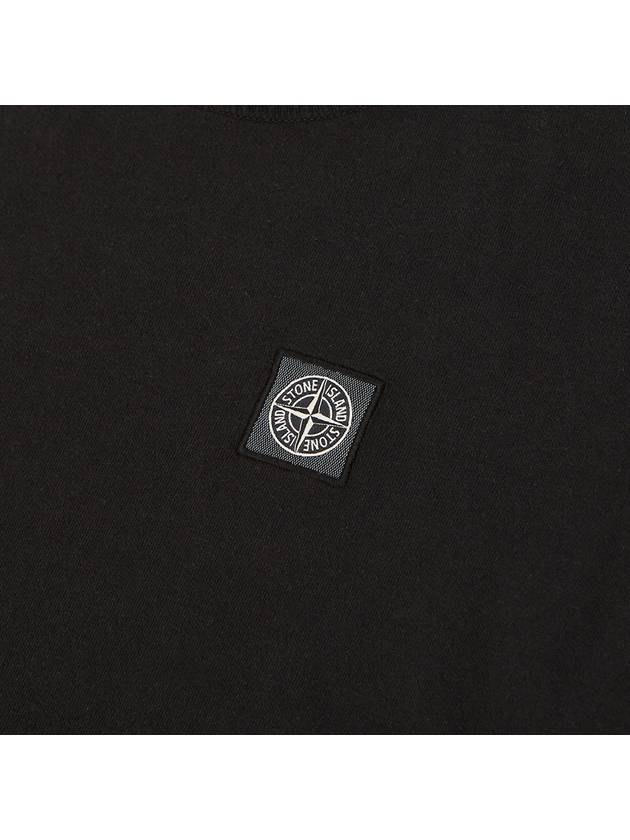 Logo Patch Short Sleeve T-Shirt Black - STONE ISLAND - BALAAN 5