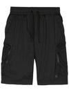 Elastic Waistband Cargo Shorts Black - MOOSE KNUCKLES - BALAAN 2