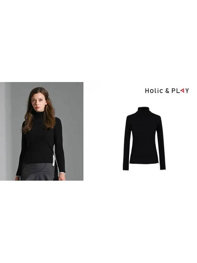 Ribbed Knit Sweater - HB3WSW001BK - HOLIC&PLAY - BALAAN 7