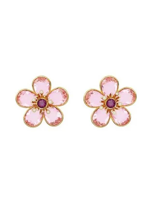 Women's Florere Stud Flower Earrings Pink - SWAROVSKI - BALAAN 2