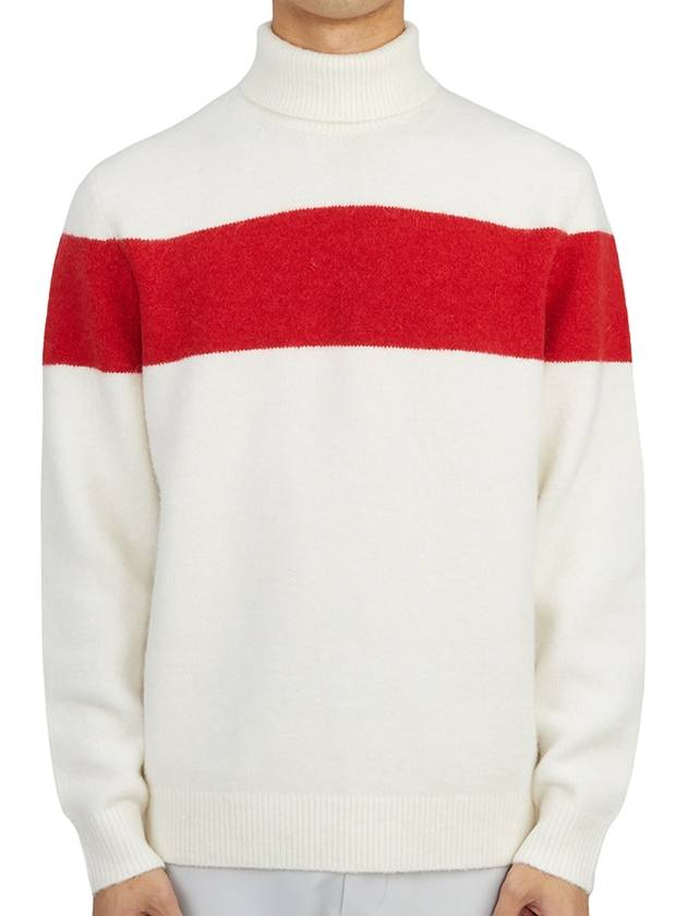 Wool Alpaca Golf Turtleneck White - J.LINDEBERG - BALAAN 2