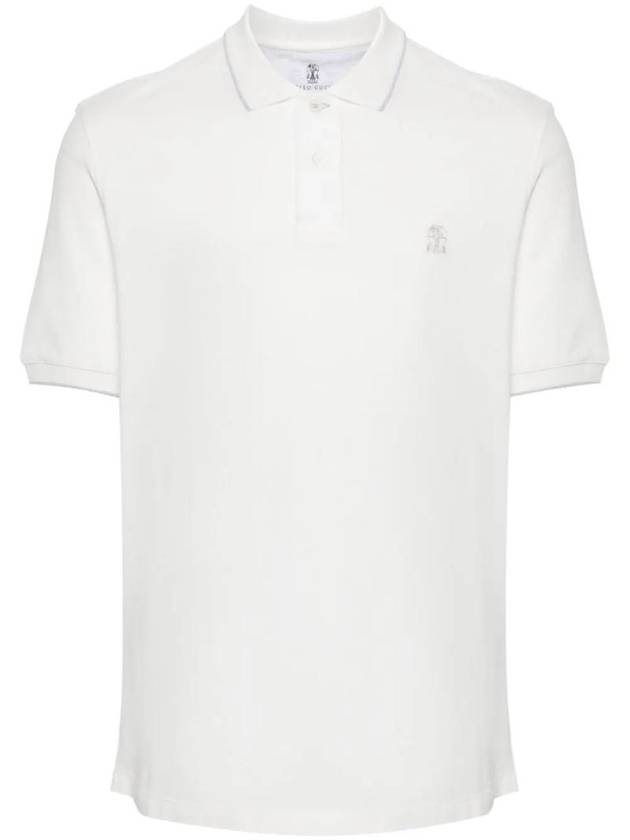 logo embroidered polo shirt ME8549779G - BRUNELLO CUCINELLI - BALAAN 1