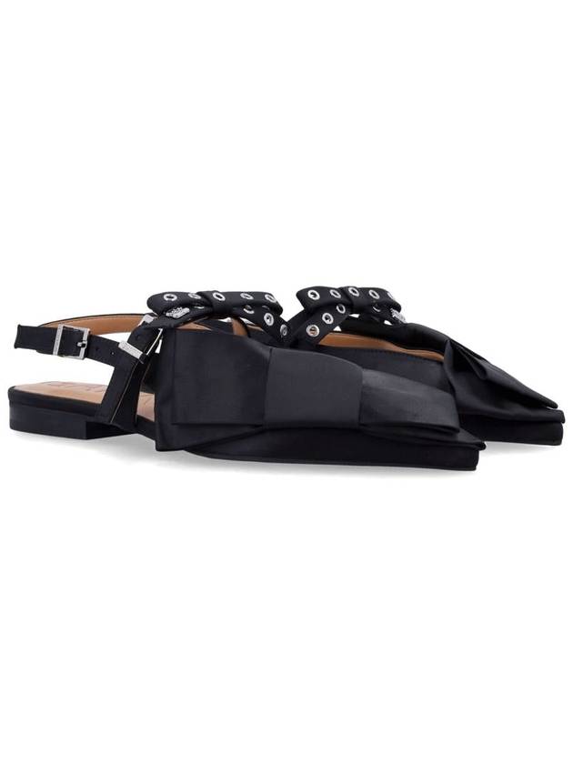 Ganni Big Bow Slingback Ballerinas - GANNI - BALAAN 2