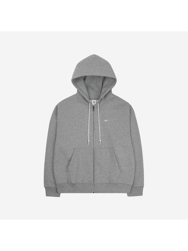 NRG Solo Swoosh Hooded Jacket Dark Grey Heather - NIKE - BALAAN 1