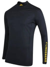 Men's Aello Print Soft Compression Golf Long Sleeve T-Shirt Black - J.LINDEBERG - BALAAN 5