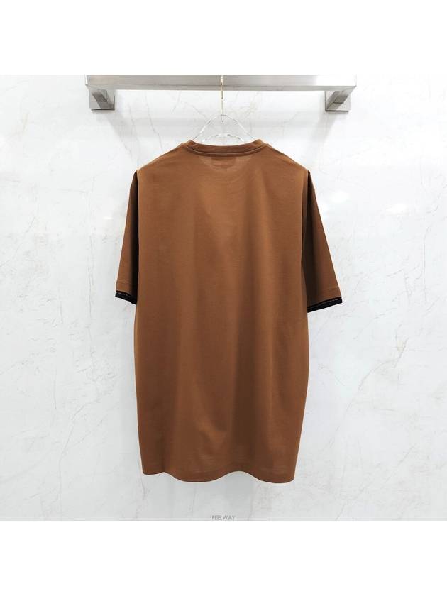 Lux You New Product M Piqures Sellier Cotton Crew Neck Short Sleeve T Shirt - HERMES - BALAAN 2