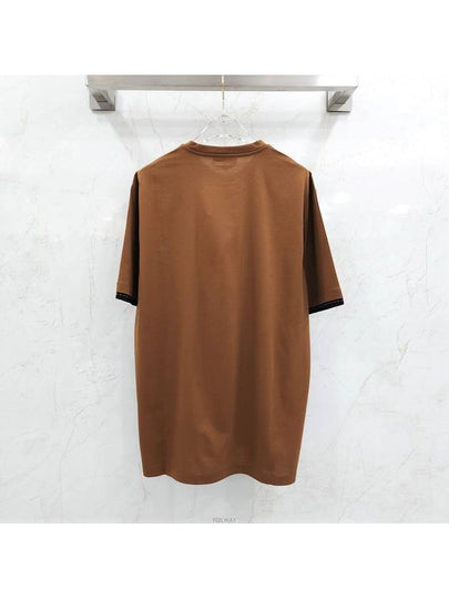 Lux You New Product M Piqures Sellier Cotton Crew Neck Short Sleeve T Shirt - HERMES - BALAAN 2