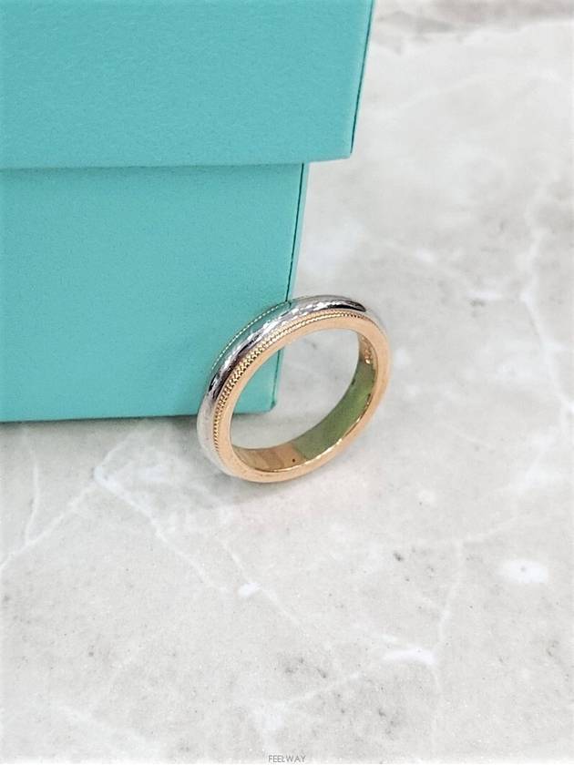 Lux You Rose gold platinum milgrain ring No 7 - TIFFANY & CO. - BALAAN 3