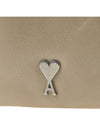 Heart Logo Half Wallet Beige - AMI - BALAAN 7