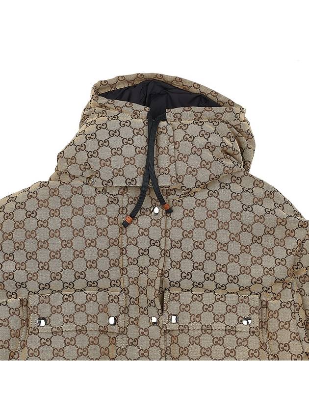 GG Canvas Hooded Padding Brown - GUCCI - BALAAN 4