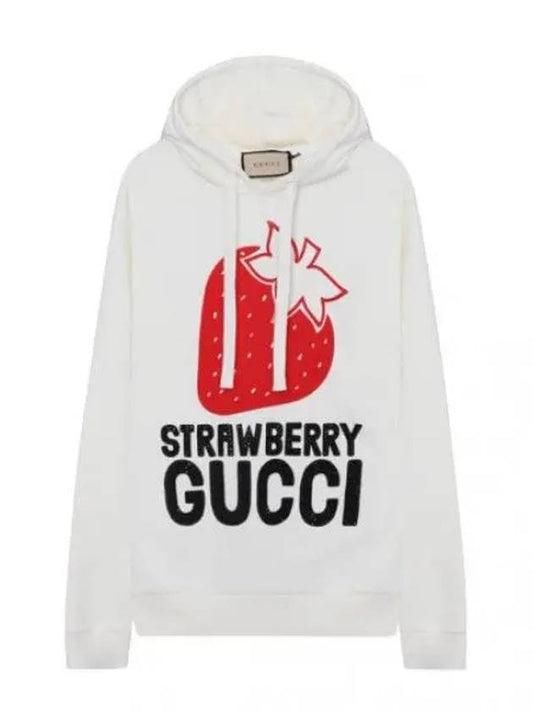 Strawberry Cotton Sweatshirt Women - GUCCI - BALAAN 1