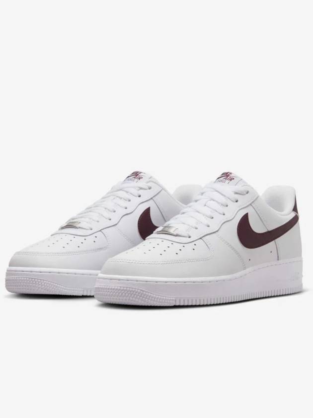 Air Force 1 07 Low Top Sneakers Burgundy White - NIKE - BALAAN 6