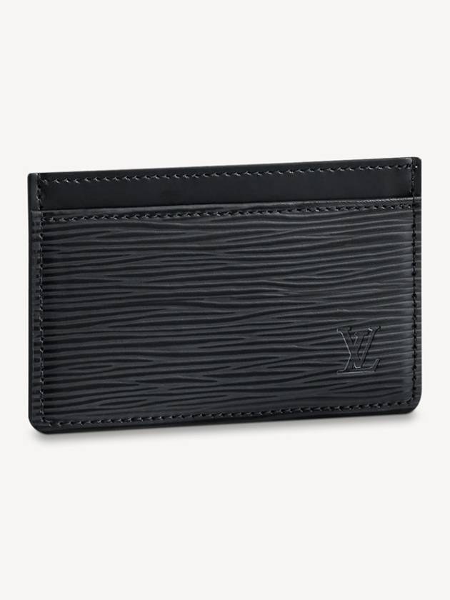 Epi Logo Leather Card Wallet Black - LOUIS VUITTON - BALAAN 2