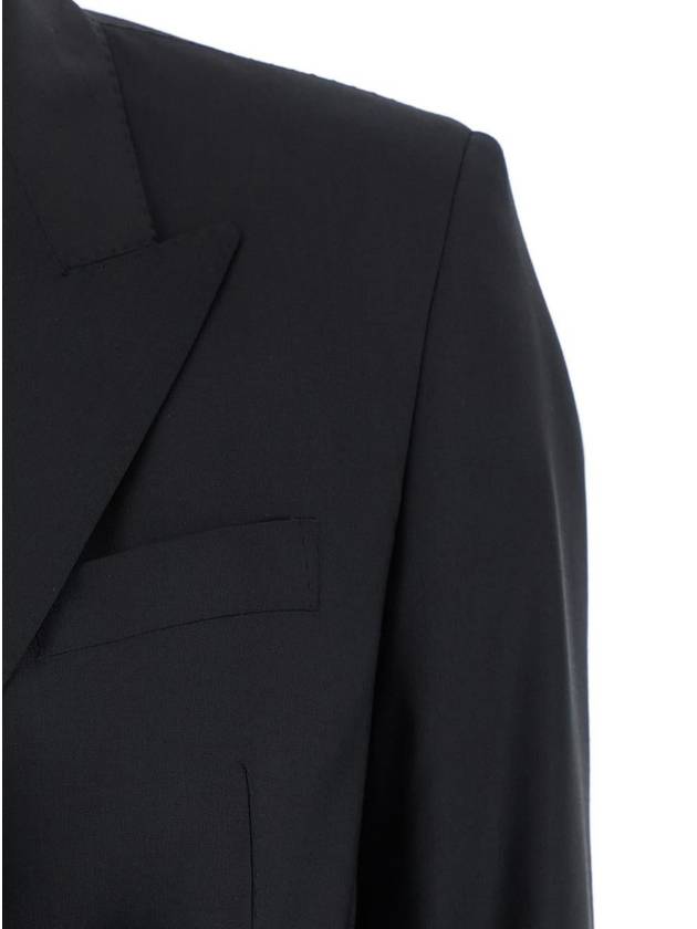 Black Double-Breasted Jacket With Classic Lapels In Virgin Wool Woman - TAGLIATORE - BALAAN 2