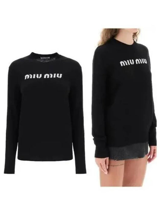 MIU logo wool cashmere knit 270982 - MIU MIU - BALAAN 1