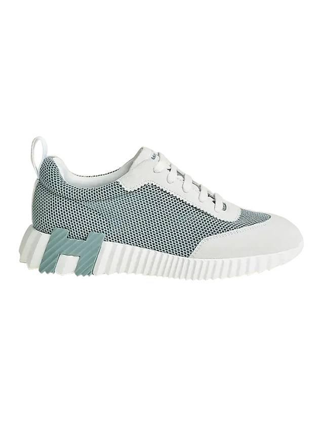 Bouncing Mesh Low Top Sneakers Vert Deau Blanc - HERMES - BALAAN 1