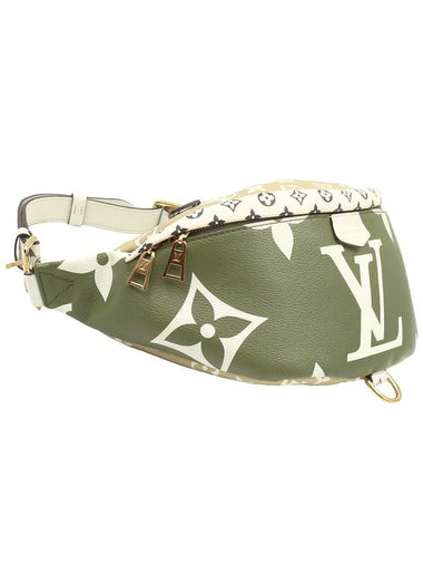 Khaki Green Beige Monogram Coated Canvas Bumbag Hip Sack Belt Bag M44611 - LOUIS VUITTON - BALAAN 1