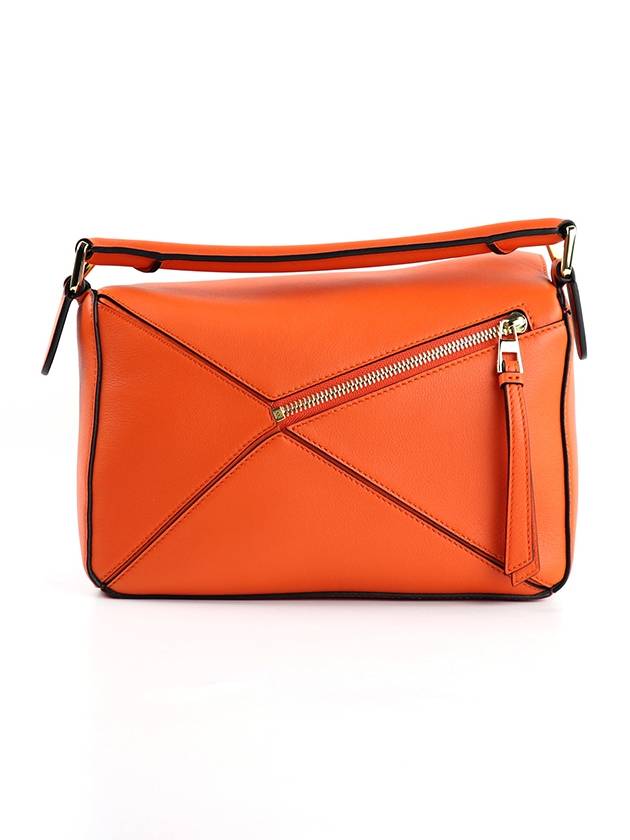 Puzzle Anagram Logo Classic Small Calfskin Tote Bag Orange - LOEWE - BALAAN 4