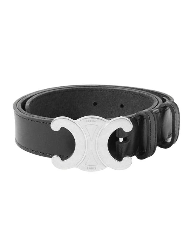 Large Triomphe Vintage Calfskin Belt Black - CELINE - BALAAN 1