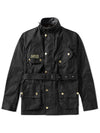 Men's International Original Wax Belt Jacket Black - BARBOUR - BALAAN 5