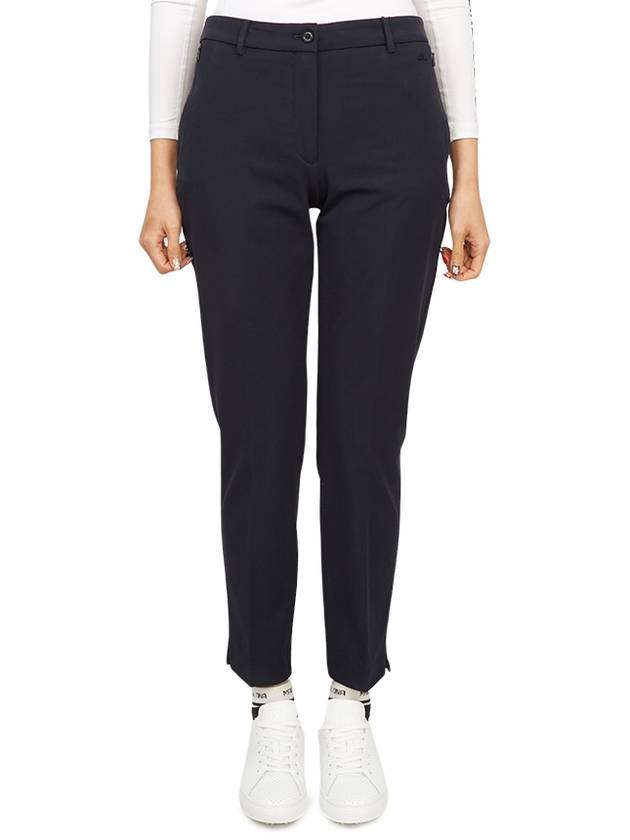 Women's Lei Fleece Twill Pants Navy - J.LINDEBERG - BALAAN 2