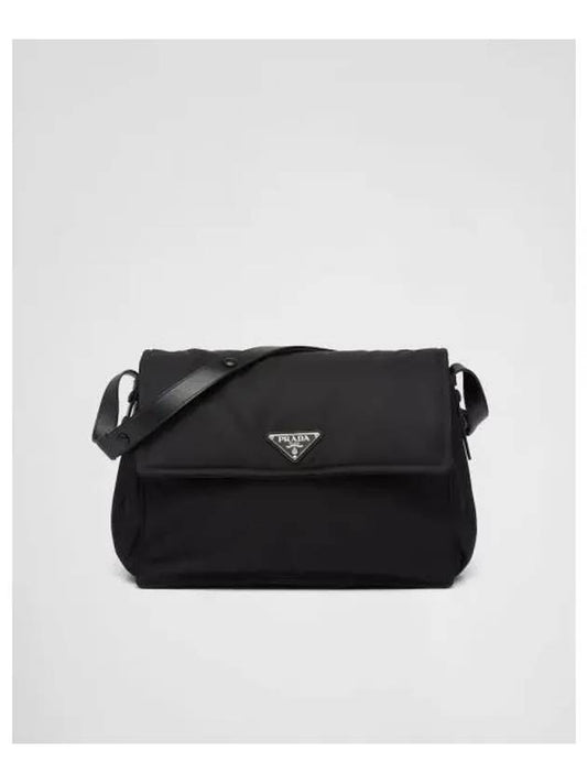 Triangle Logo Large Quilted Cross Bag Black - PRADA - BALAAN 2