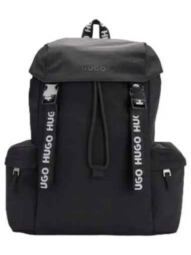 Nylon multi pocket buckle backpack - HUGO BOSS - BALAAN 1