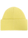 Small Face Patch Beanie Yellow Unisex - ACNE STUDIOS - BALAAN 5